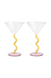 Sada sklenic na víno &k amsterdam Coupe Curve Caramel 2-pack