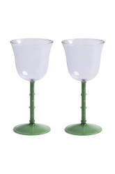 Sada sklenic na víno &k amsterdam dot purple 180 ml 2-pack