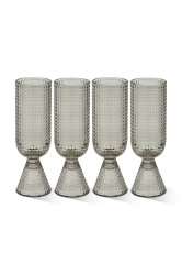 Sada sklenic na víno Pols Potten rooftop 390 ml 4-pack šedá barva