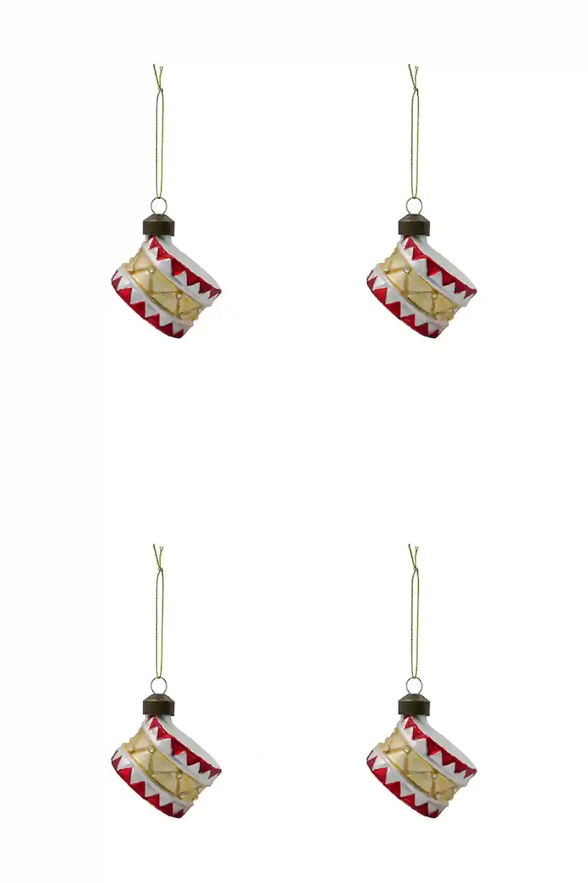 Sada vánočních ozdob House Doctor 4,7 x 5 cm 4-pack