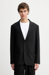 Sako s přídavkem vlny Filippa K černá barva, 31998