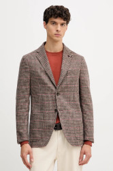 Sako s přídavkem vlny Tommy Hilfiger hnědá barva, FSTHL6949.FSTH510