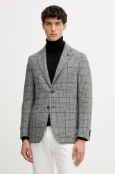 Sako s přídavkem vlny Tommy Hilfiger šedá barva, FSTHL6949.FSTH511