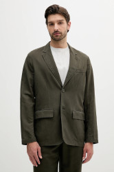 Sako s příměsí lnu Armani Exchange pánské, zelená barva, XM000654 AF13180