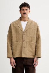 Sako s příměsí lnu Kenzo zelená barva, FF55VE2329JH.10