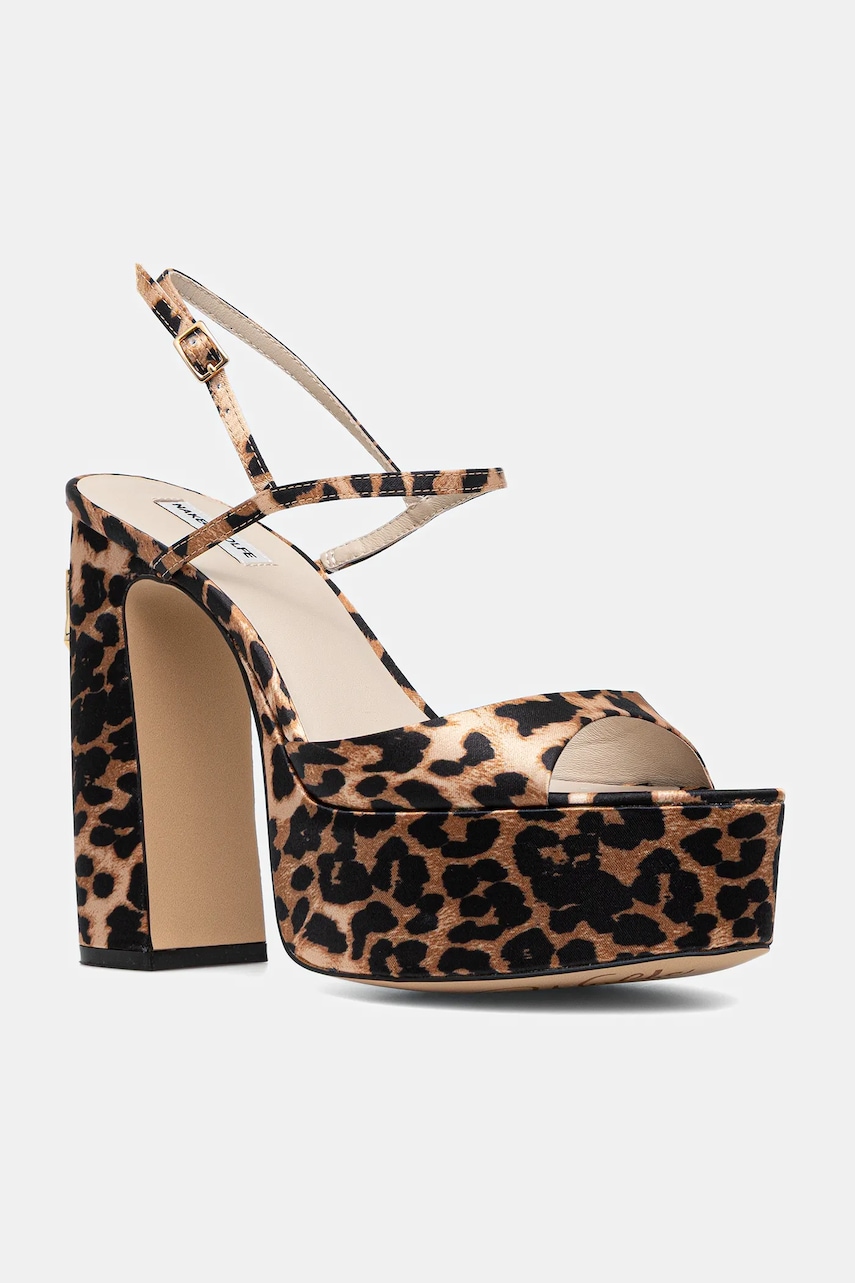 Sandály Naked Wolfe Fire hnědá barva, Fire Satin Leopard
