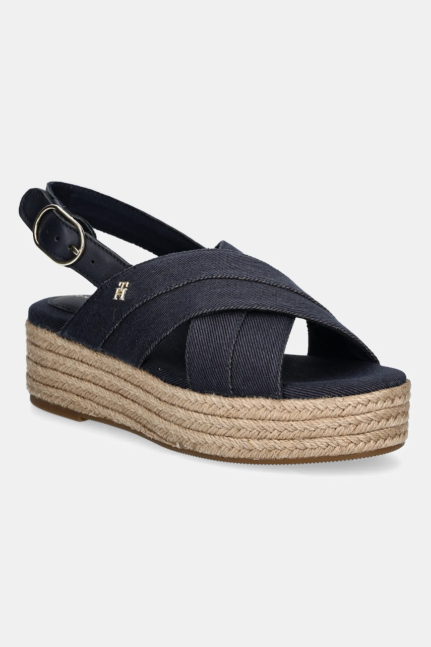 Sandály Tommy Hilfiger DENIM ESPADRILLE PLATFORM SANDAL
