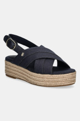 Sandály Tommy Hilfiger DENIM ESPADRILLE PLATFORM SANDAL