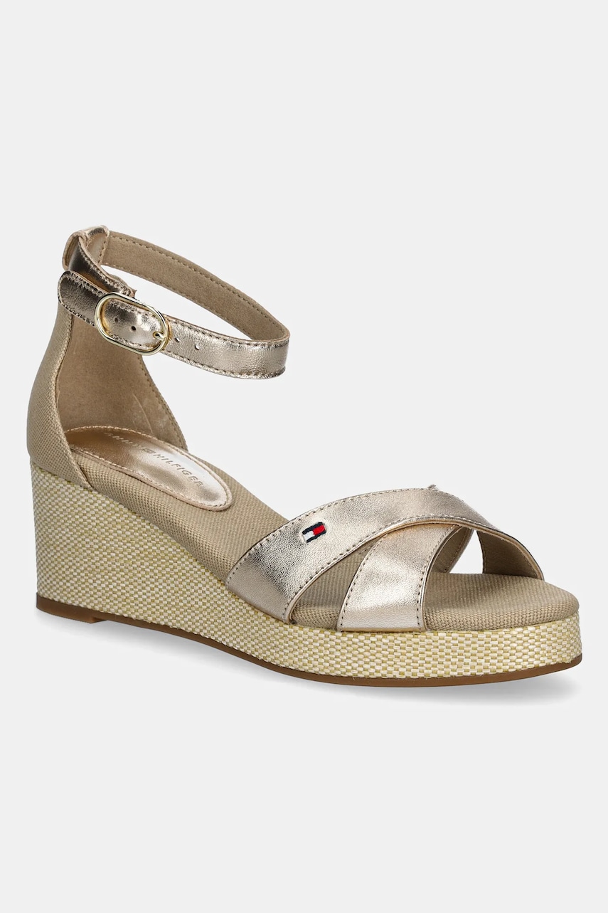 Sandály Tommy Hilfiger FLAG METALLIC MID WEDGE ESPAD