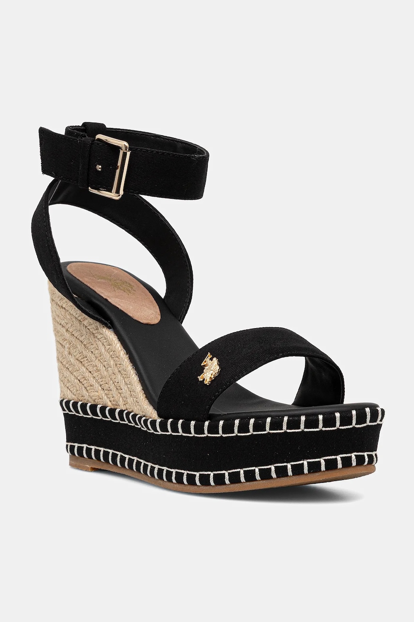 Sandály U.S. Polo Assn. AYLIN černá barva, AYLIN028W/5C1