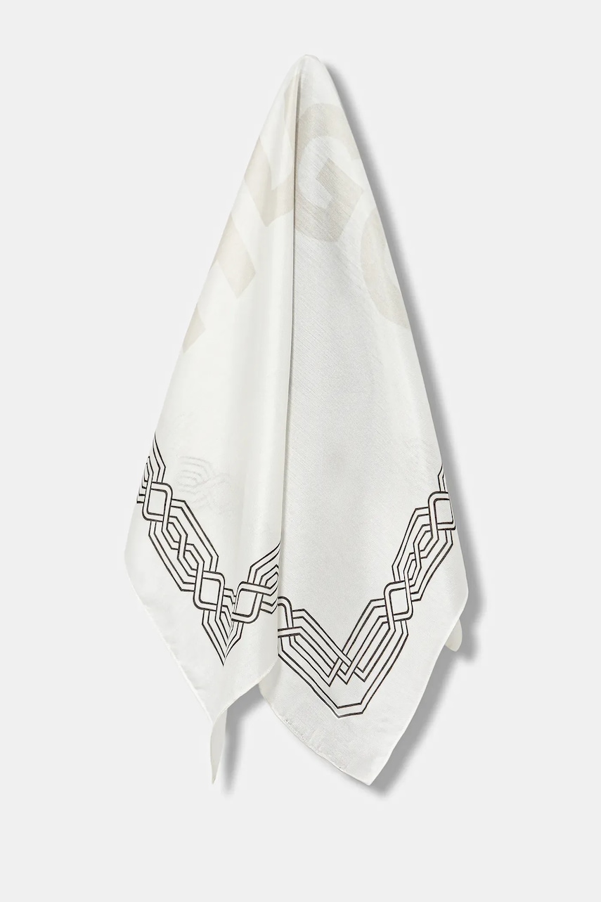 Šátek s příměsí hedvábí HUGO Bandana 60x60 cm