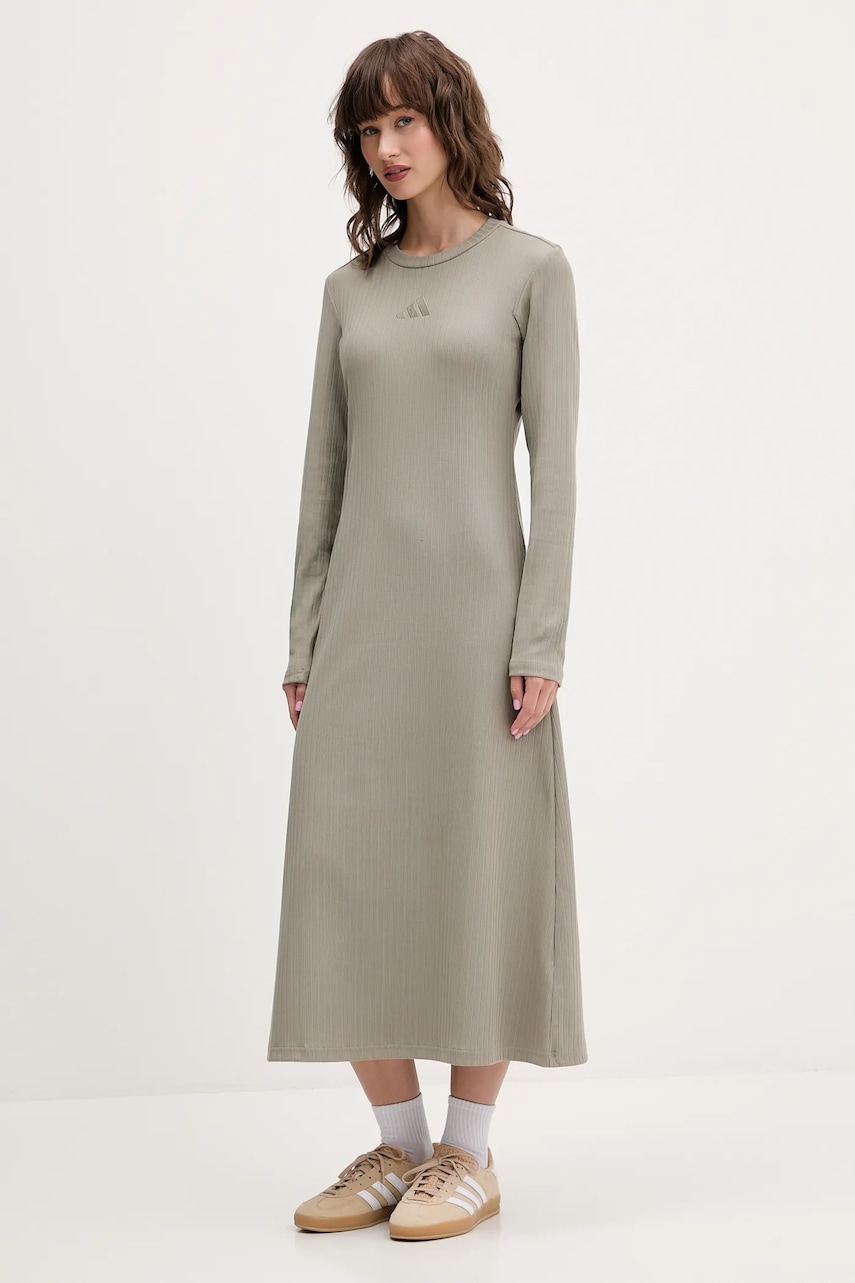 Šaty adidas All Szn Winterized midi, přiléhavé, JW7431