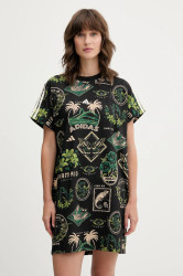 Šaty adidas x Farm Rio černá barva, mini, oversize, JL7004