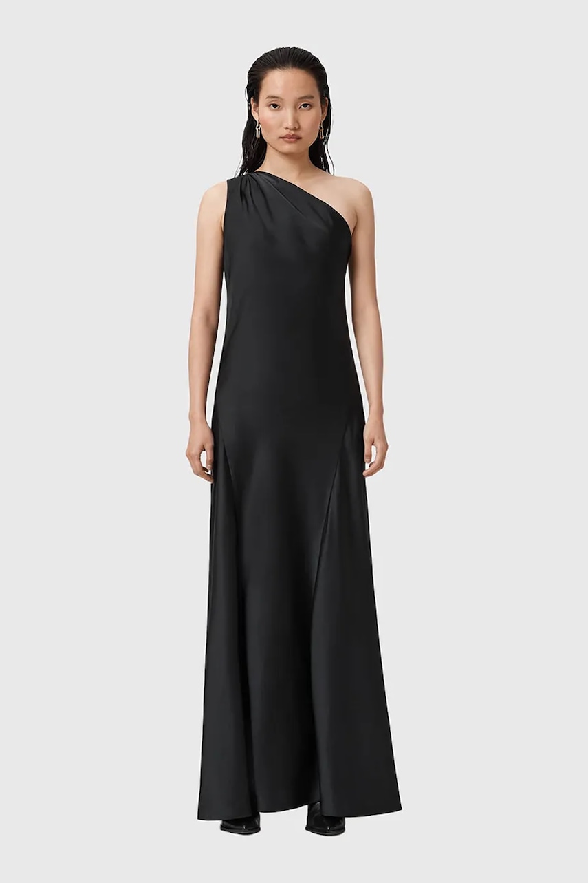 Šaty AllSaints černá barva, maxi, W181DD