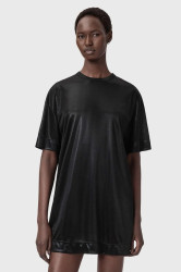 Šaty AllSaints černá barva, mini, oversize, W141DD