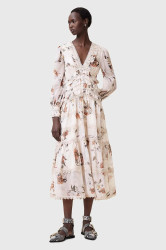 Šaty AllSaints ZORA MIDI