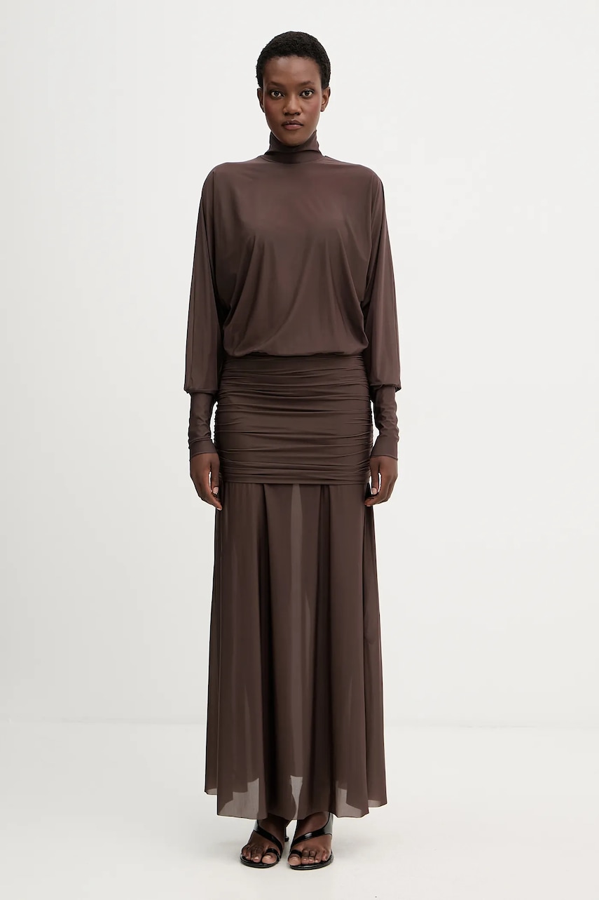 Šaty Aniye By hnědá barva, maxi, 181423