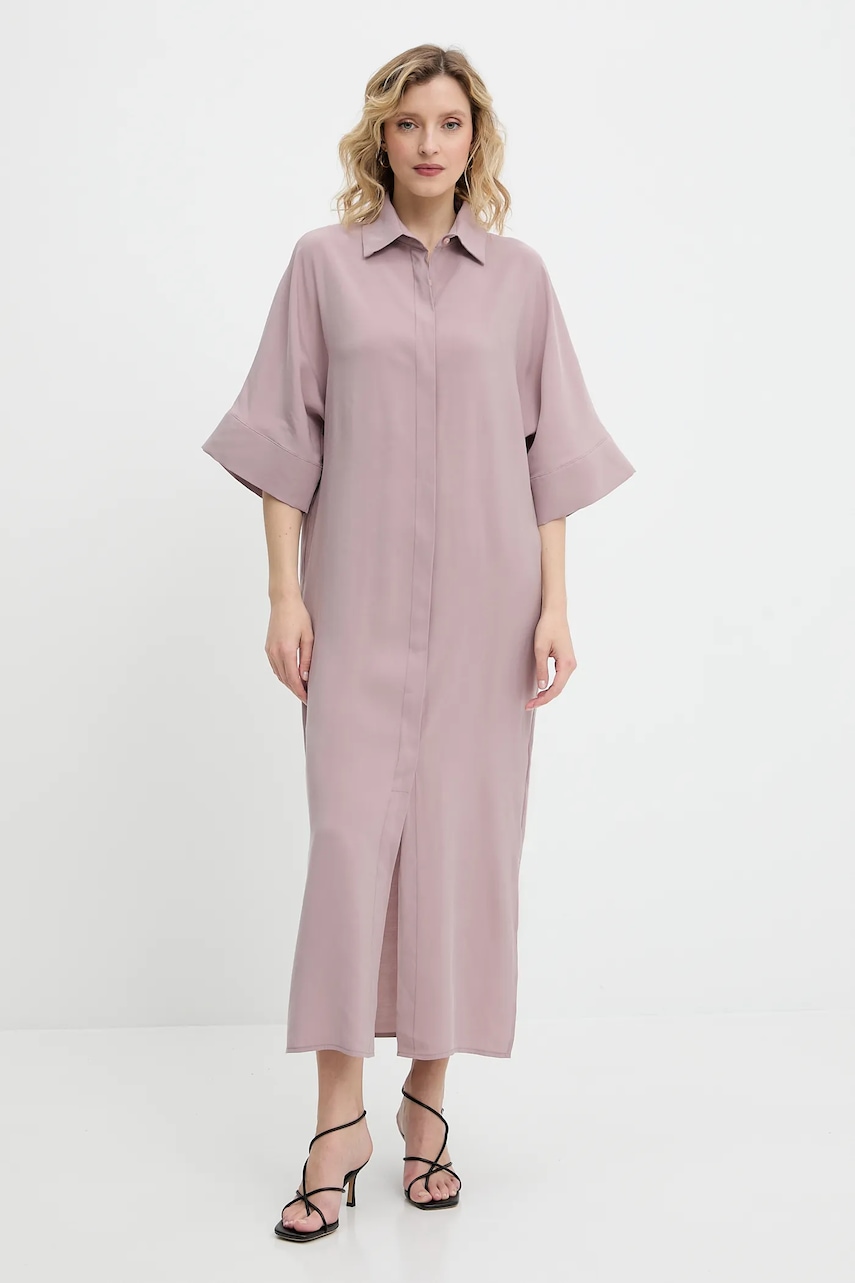 Šaty Answear.LAB růžová barva, midi, oversize