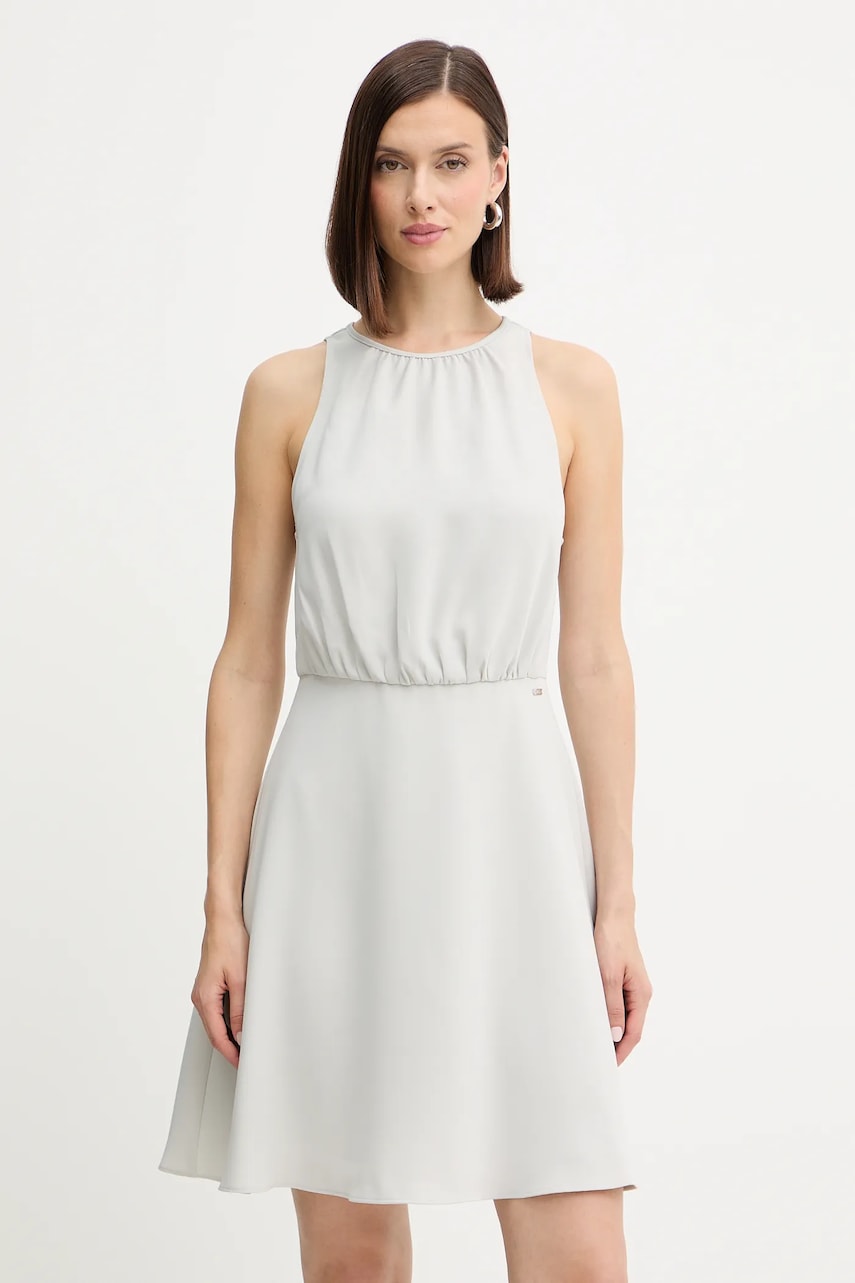 Šaty Armani Exchange béžová barva, mini, XW001248 AF16151