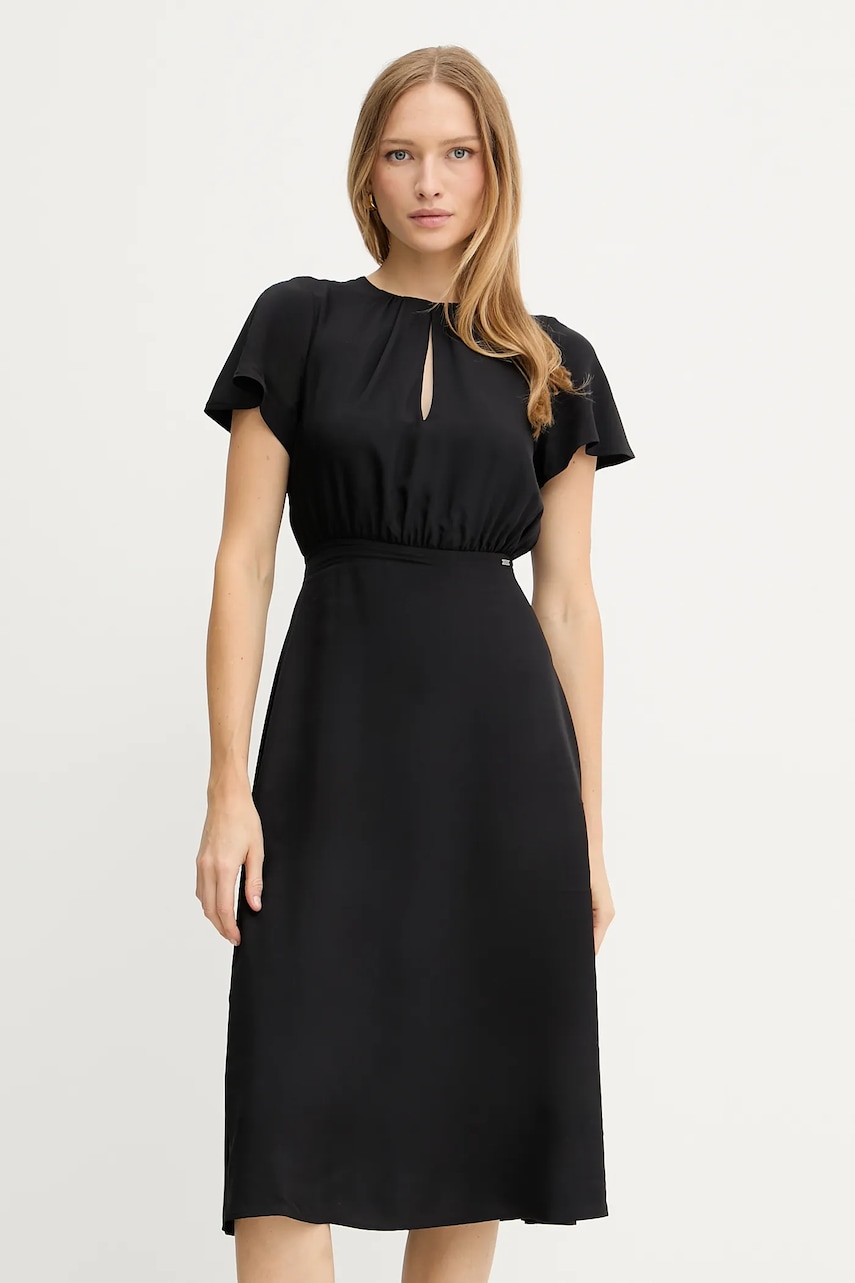 Šaty Armani Exchange černá barva, midi, XW001025 AF16122