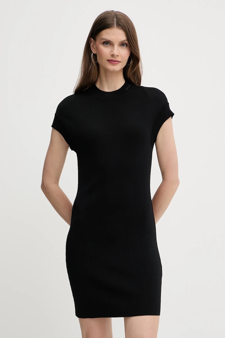 Šaty Armani Exchange černá barva, mini, XW000764 AF10352