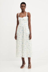 Šaty Bardot bílá barva, maxi, 58655DB3