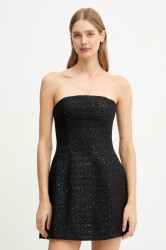 Šaty Bardot černá barva, mini, 59333DB9