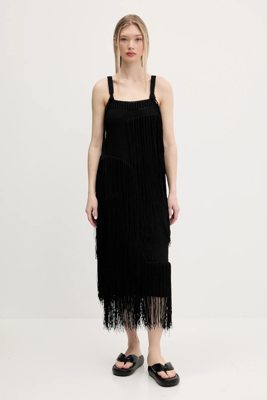 Šaty Bimba Y Lola černá barva, midi, 251BR9010.10000