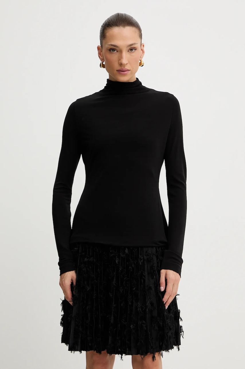 Šaty BOSS Ecicla černá barva, mini, 50548115