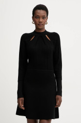 Šaty BOSS Fuccia černá barva, mini, 50547906