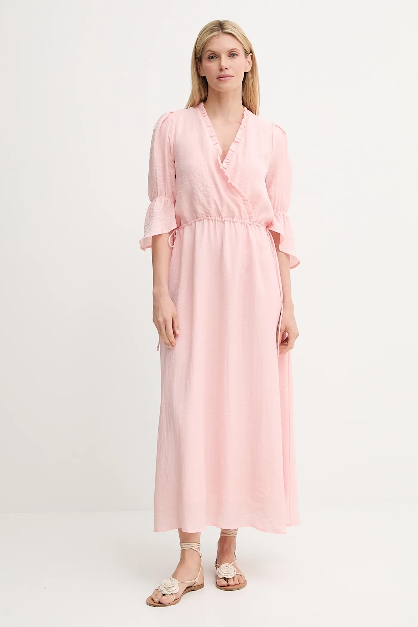 Šaty Bruuns Bazaar růžová barva, maxi, BBW4567