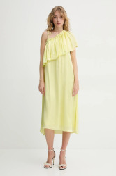 Šaty Bruuns Bazaar žlutá barva, midi, BBW4407