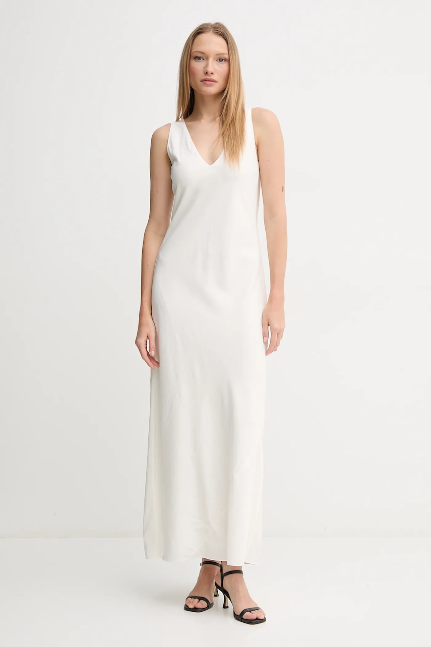 Šaty Calvin Klein béžová barva, maxi, K20K208355