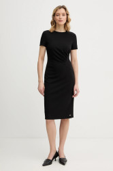 Šaty Calvin Klein černá barva, mini, přiléhavé, LV044E048G