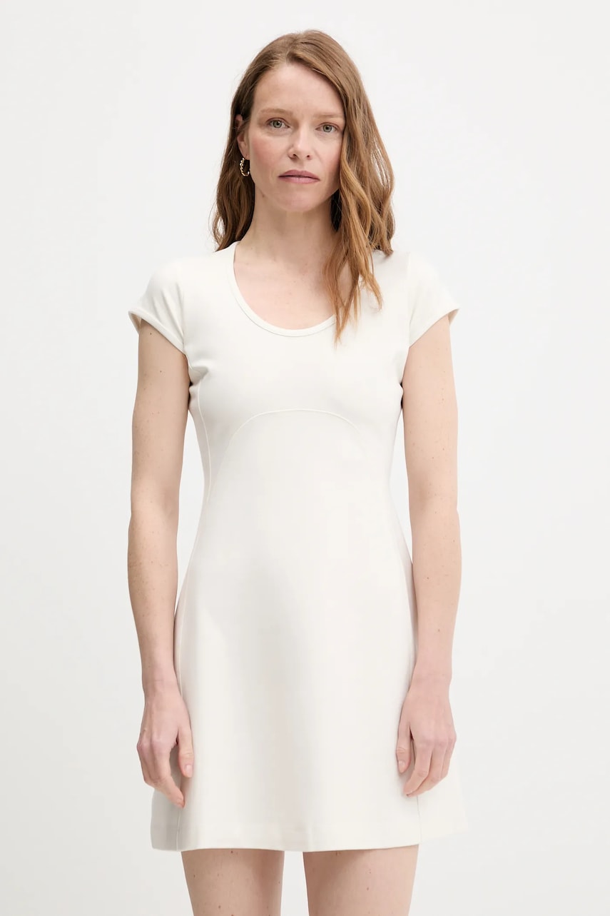 Šaty Calvin Klein Jeans béžová barva, mini, LV047C238G