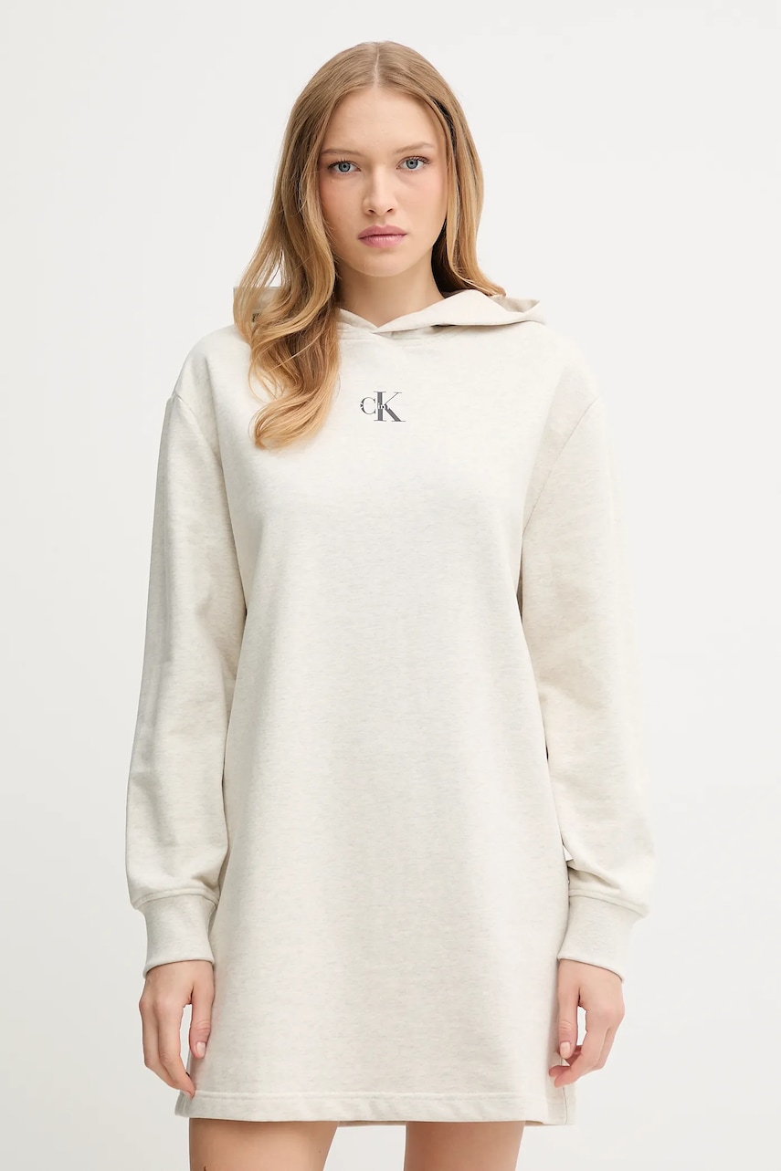 Šaty Calvin Klein Jeans šedá barva, mini, oversize, LV047D229G
