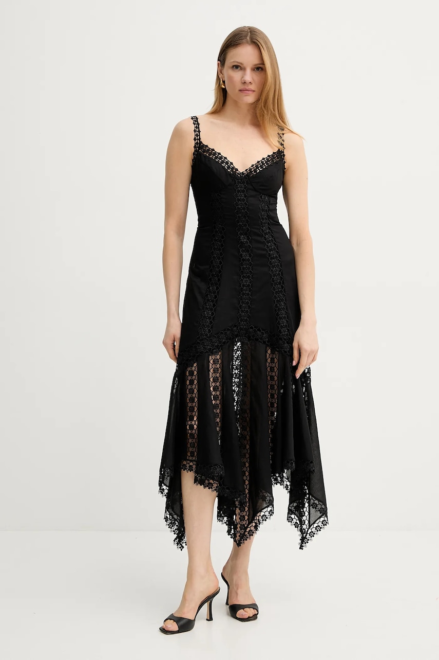 Šaty Charo Ruiz Ibiza Blossel černá barva, maxi, 251621