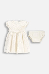 Šaty Coccodrillo béžová barva, mini, ELEGANT BABY GIRL