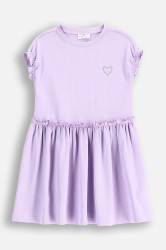 Šaty Coccodrillo fialová barva, midi, REBEL GIRL KIDS