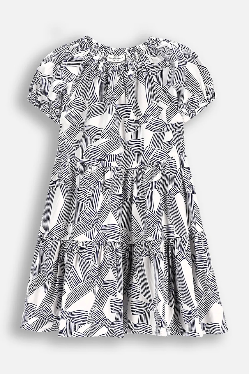 Šaty Coccodrillo modrá barva, mini, HOLIDAY SPLASH GIRL KIDS