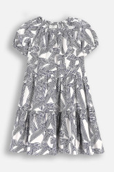 Šaty Coccodrillo modrá barva, mini, HOLIDAY SPLASH GIRL KIDS