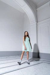 Šaty Coccodrillo tyrkysová barva, mini, ELEGANT JUNIOR GIRL