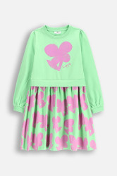 Šaty Coccodrillo zelená barva, midi, MAXITROPIC GIRL KIDS