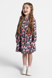 Šaty Coccodrillo zelená barva, mini, NOSTALGIC MEADOW GIRL KIDS