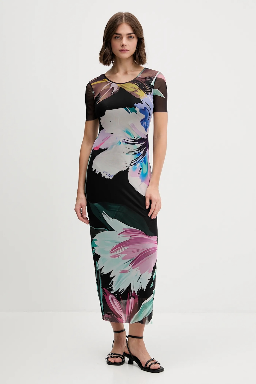 Šaty Desigual BERNADETTE černá barva, 25WWVK19