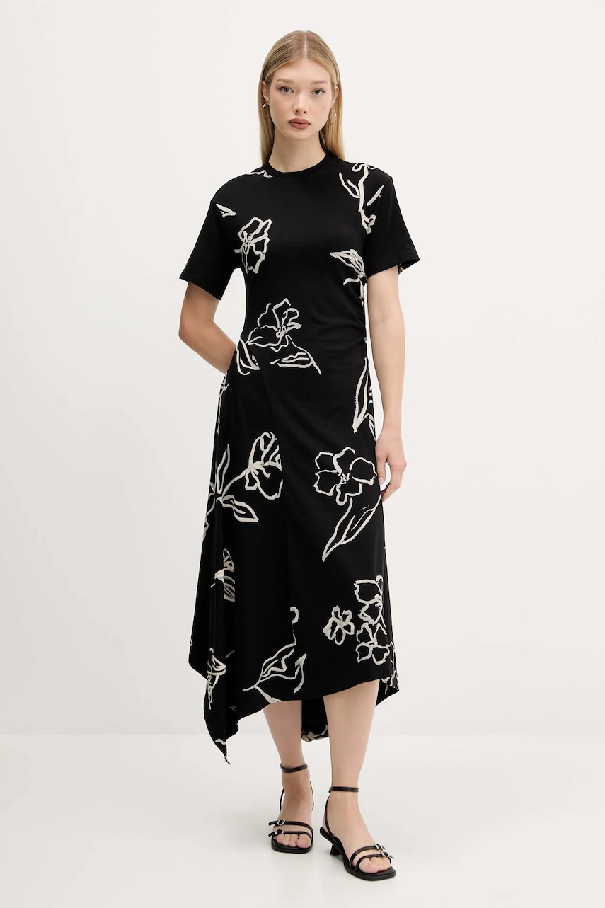 Šaty Desigual CALMA černá barva, midi, 25WWVK44