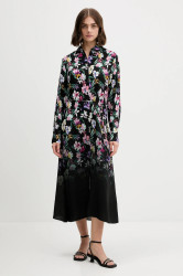 Šaty Desigual CAMISERO ACRIL černá barva, midi, 25WWVW11