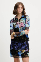 Šaty Desigual CORAL LACROIX černá barva, mini, 25WWVK10