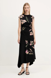Šaty Desigual KATRINA černá barva, midi, 25WWVK12