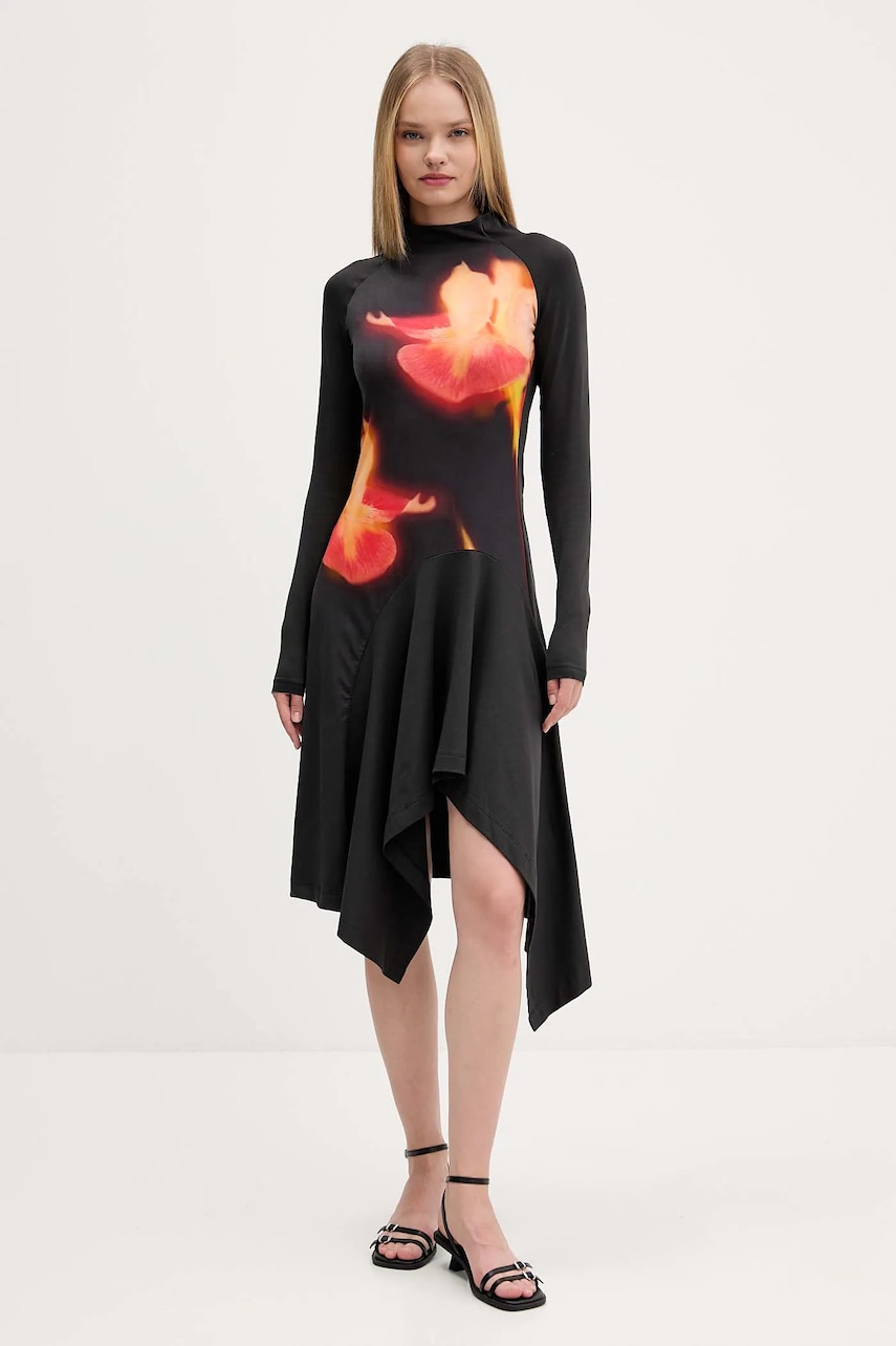 Šaty Desigual MILA černá barva, mini, 25WWVK40